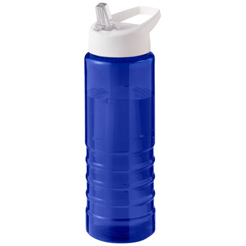 Blaue Sportflasche H2O Active® aus recyceltem Material mit Stülpdeckel, individuell bedruckbar, Signalshop.de Werbeartikel.