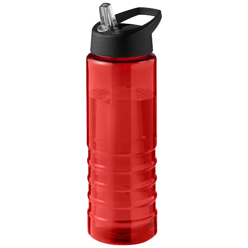 Rote 750 ml Sportflasche aus recyceltem Material mit Stülpdeckel, individuell bedruckbar, Signalshop.de Werbeartikel.