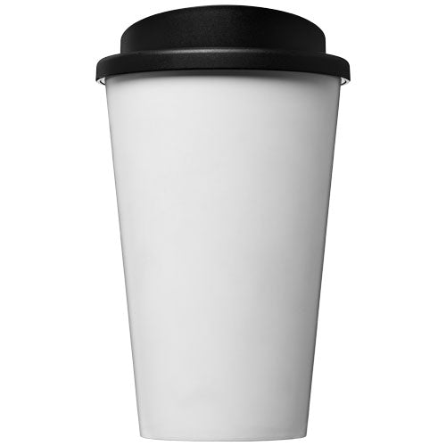 Brite-Americano® recycelter 350 ml Isolierbecher in Weiß mit schwarzem Deckel, individuell bedruckbar, erhältlich bei Signalshop.de Werbeartikel, Werbegeschenke, Werbemittel, Giveaway.