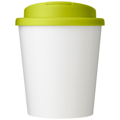 Weiß-grüner Brite-Americano Becher aus recyceltem Material, individuell bedruckbar, Signalshop.de Werbeartikel.