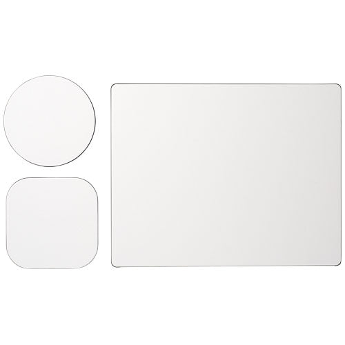 Brite-Mat® Mauspad- und Untersetzer-Set, quadratisch, recycelbar, individuell mit Logo bedruckbar, Signalshop.de Werbeartikel.