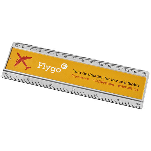 Ellison 15 cm Kunststofflineal mit Papiereinlage, individuell bedruckbar, von Signalshop.de, Werbeartikel.