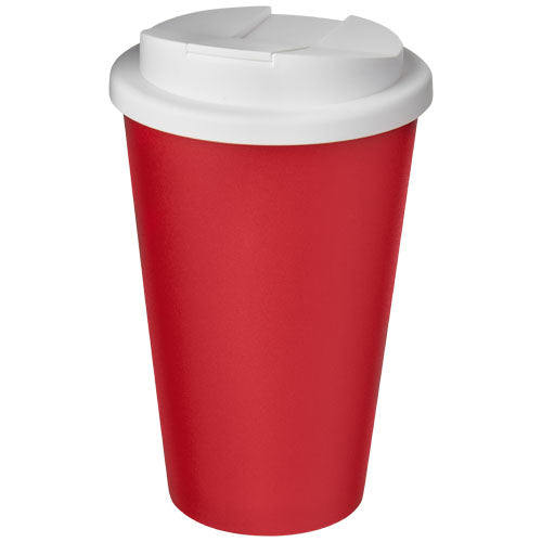 Roter Americano® 350 ml Isolierbecher von Signalshop.de, auslaufsicher, individuell mit Logo bedruckbar, Werbeartikel.
