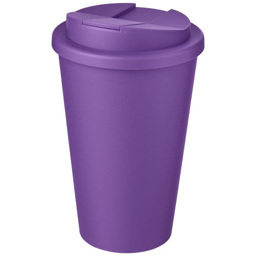 Lila Americano® 350 ml Isolierbecher aus Kunststoff, auslaufsicherer Schraubverschluss, individuell bedruckbar bei Signalshop.de, ideal als Werbeartikel, Werbegeschenk, Werbemittel, Giveaway.