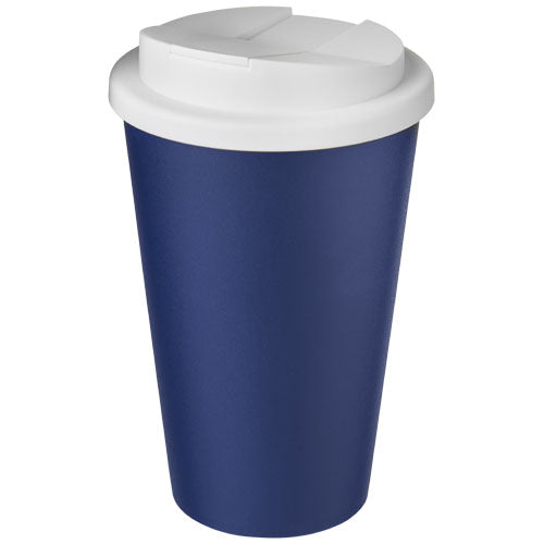 Blauer Americano® 350 ml Isolierbecher mit weißem Schraubverschluss, individuell bedruckbar, bei Signalshop.de erhältlich. Werbeartikel, Werbegeschenke, Werbemittel, Giveaway.