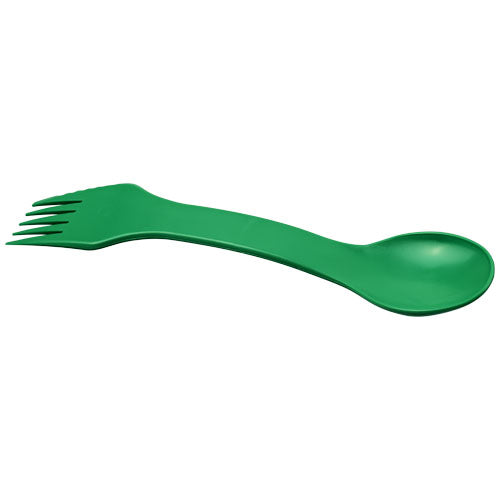 Grüner Epsy 3-in-1 Gabel-Löffel aus Kunststoff, individuell gestaltbar mit Logo, ideal für Camping bei Signalshop.de. Werbeartikel, Werbegeschenke, Werbemittel, Giveaway.