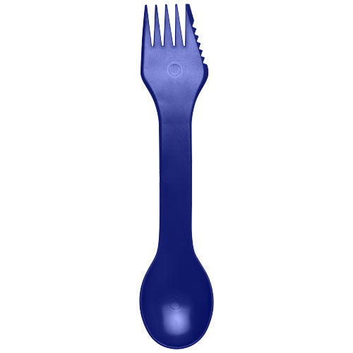 Blauer Epsy 3-in-1 Gabel-Löffel-Messer aus Kunststoff, individuell bedruckbar, Signalshop.de Werbeartikel