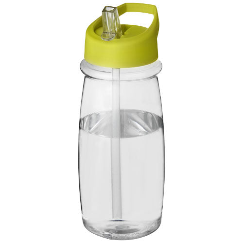 H2O Active® Pulse 600 ml Sportflasche von Signalshop.de, transparent mit gelbem Deckel, individuell bedruckbar, ideal als Werbeartikel und Giveaway.