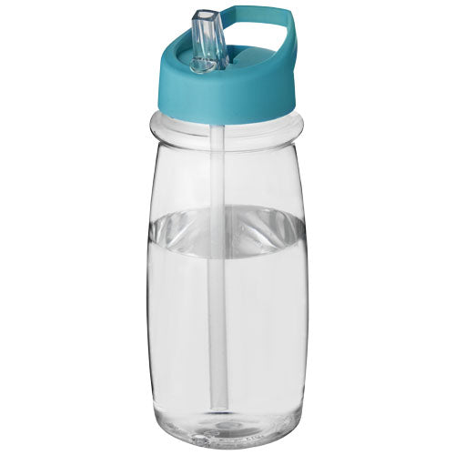 Transparente Sportflasche H2O Active® Pulse 600 ml mit blauem Ausgussdeckel, individuell bedruckbar bei Signalshop.de; Werbeartikel, Werbegeschenke, Werbemittel, Giveaway.