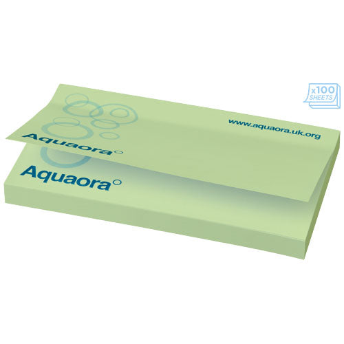 Grüne Sticky-Mate® Haftnotizen 127x75 mm mit Logo, individuell gestaltbar, von Signalshop.de, Werbeartikel.