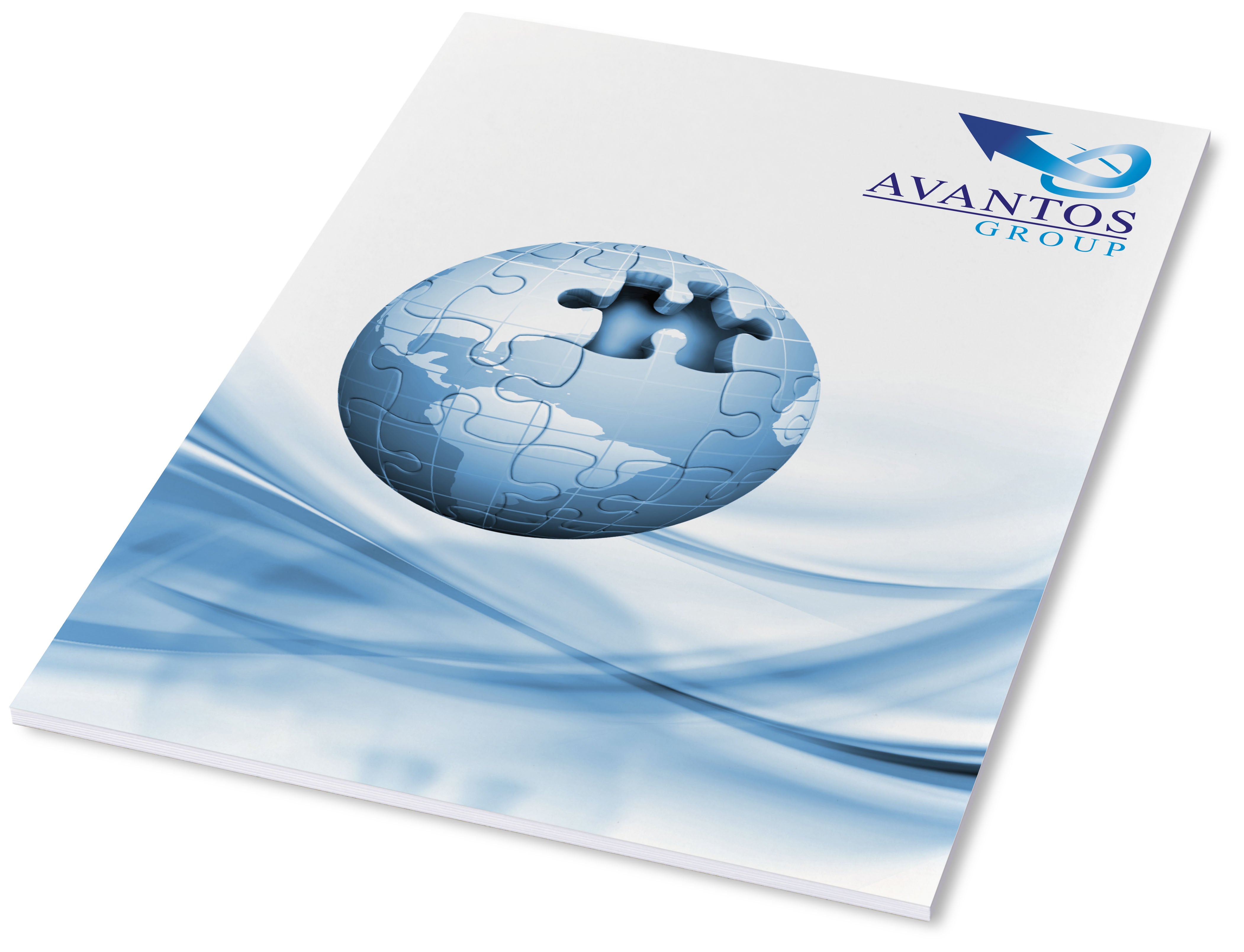 Desk-Mate® A4 Notizblock mit individuell bedruckbarem Cover, ideal als Werbeartikel von Signalshop.de.