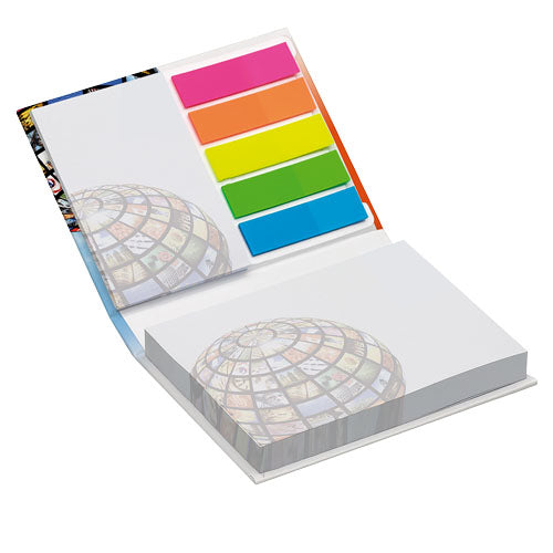 Combi Notiz-Set mit festem Umschlag, Notizen und Markierstreifen, individuell bedruckbar, Signalshop.de Werbeartikel.