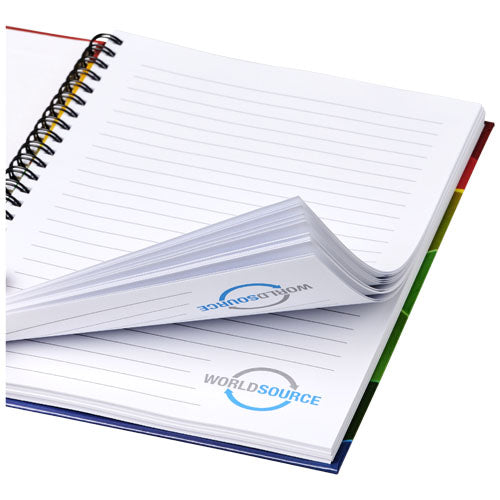Wiro A5 Notizblock mit fsc-zertifiziertem Hardcover, Spiralbindung, individuell bedruckbar auf Signalshop.de, Werbeartikel, Werbegeschenke, Werbemittel, Giveaway.