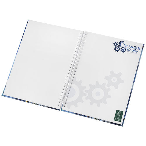 Wiro A5 Notizblock mit Hardcover, Spiralbindung, individuell bedruckbar, Signalshop.de Werbeartikel.