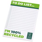 Recycelter A6 Notizblock mit grünem "To Do List"-Design von Signalshop.de, individuell bedruckbar, Werbeartikel.