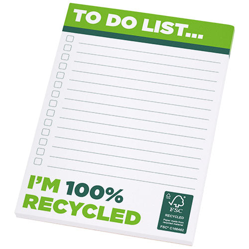 Recycelter A6 Notizblock mit grünem "To Do List"-Design von Signalshop.de, individuell bedruckbar, Werbeartikel.