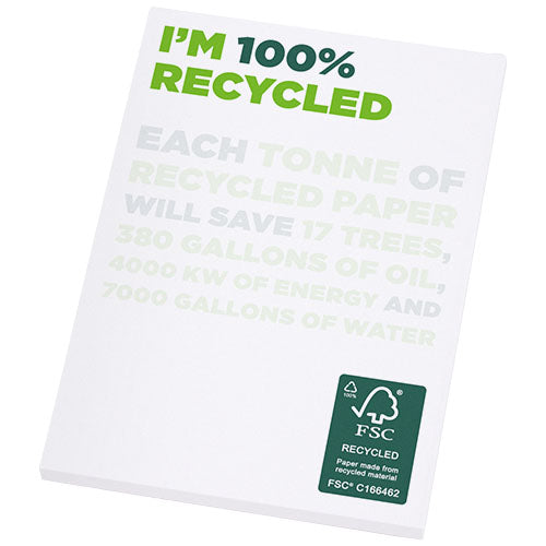 Desk-Mate® A7 recycelter Notizblock mit FSC-Label, individuell bedruckbar, Signalshop.de Werbeartikel.