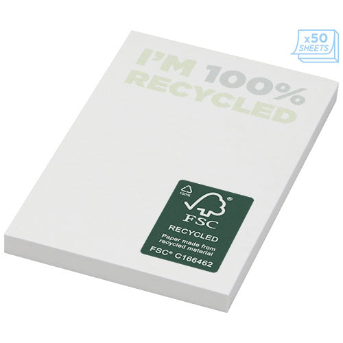 Sticky-Mate® recycelte Haftnotizen 50x75 mm, FSC-zertifiziert, individuell bedruckbar, Signalshop.de Werbemittel.