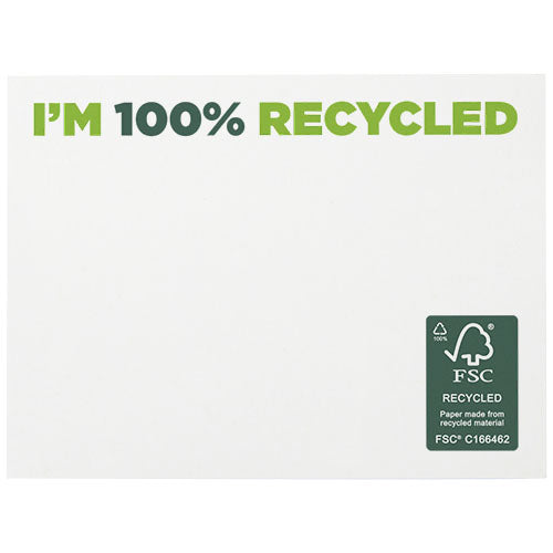 Sticky-Mate® recycelte Haftnotizen 100x75mm mit "I'M 100% RECYCLED"-Aufdruck, individuell bedruckbar bei Signalshop.de Werbeartikel, Werbegeschenke.