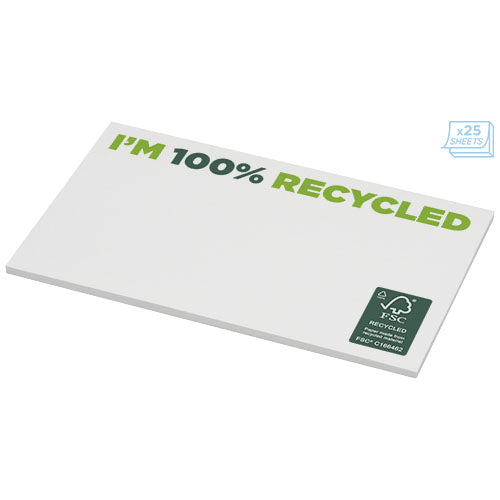 Recycelte Haftnotizen 127x75mm von Sticky-Mate® mit FSC-Logo, individuell bedruckbar, Signalshop.de Werbeartikel.