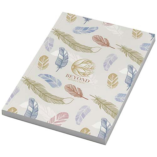 Novella Austen A5 Notizbuch mit Federdesign, individuell bedruckbar, Signalshop.de Werbeartikel.