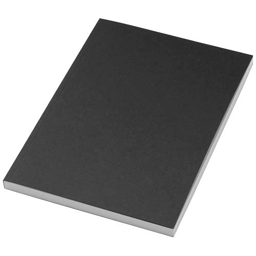 Schwarzes A5 Softcover Notizbuch mit 100 Blatt, individuell gestaltbar, Werbemittel von Signalshop.de.