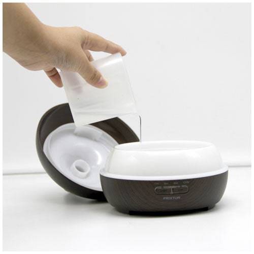 Prixton Hidra Luftbefeuchter, braun-weiß, Aroma Diffuser individuell gestaltbar, Signalshop.de Werbeartikel