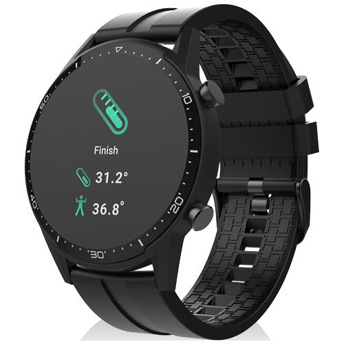 Prixton SWB26T Smartwatch in Schwarz mit Körpertemperaturanzeige, individuell gestaltbar, Signalshop.de Werbeartikel