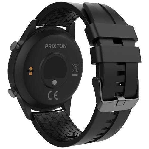 Prixton SWB26T Smartwatch in Schwarz, rückseitige Ansicht, individuell gestaltbar, Signalshop.de Werbeartikel.