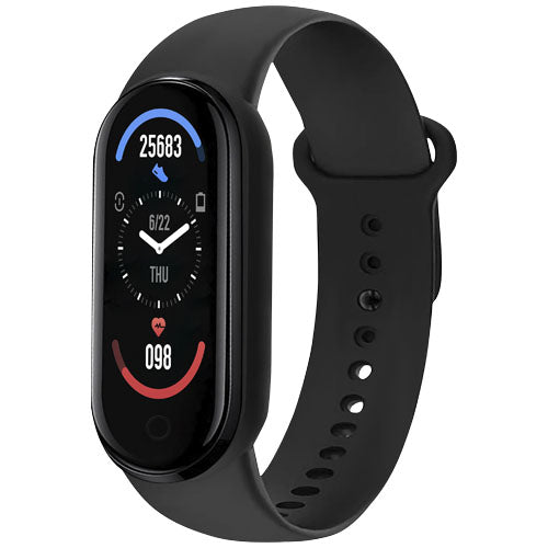 Prixton AT410 Smartband in Schwarz, individuell gestaltbar, erhältlich bei Signalshop.de; Werbeartikel, Werbegeschenke, Werbemittel, Giveaway.