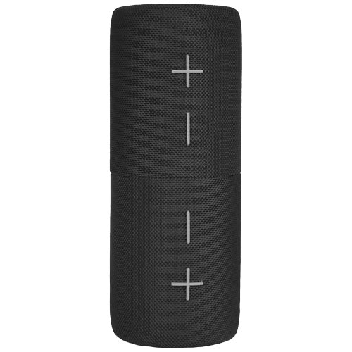Schwarzer Prixton Aloha Lite Bluetooth Lautsprecher, zylindrisch, individuell mit Logo bedruckbar, Signalshop.de Werbeartikel.