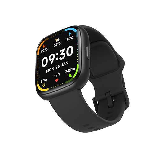 Schwarze Prixton Alexa SWB29 Smartwatch mit Display, individuell gestaltbar bei Signalshop.de, Werbeartikel, Werbegeschenke, Werbemittel, Giveaway.