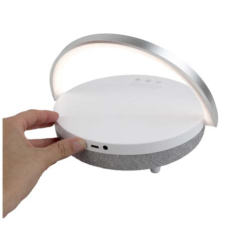 Prixton 10W 4-in-1 Bluetooth-Lautsprecher mit LED-Licht, kabelloser Ladestation, individuell bedruckbar, Signalshop.de Werbeartikel.