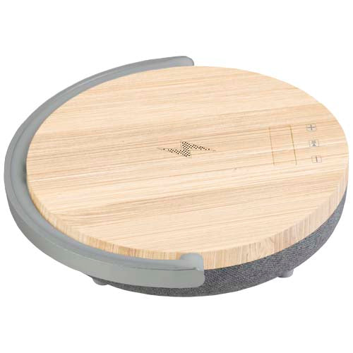 Prixton 4-in-1 Bluetooth-Lautsprecher aus Holz mit LED-Licht und kabelloser Ladestation, individuell gestaltbar, Signalshop.de Werbeartikel