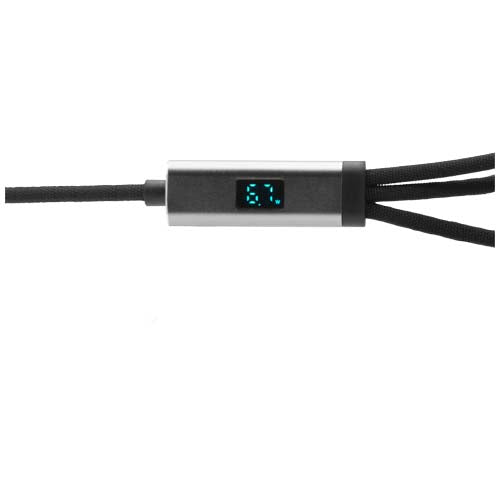 SCX.design C53 100W Ladekabel aus rPET mit Display, individuell gestaltbar, bei Signalshop.de für Werbeartikel.