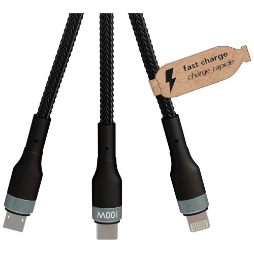 SCX.design C53 100W Ladekabel aus rPET mit Logo, individuell gestaltbar, von Signalshop.de; Werbeartikel, Werbegeschenke.