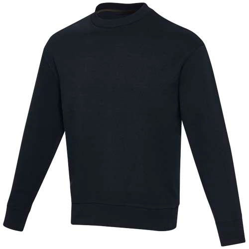 Schwarzer Jet Unisex Aware Pullover aus recyceltem Material, individuell bedruckbar, Signalshop.de Werbeartikel.