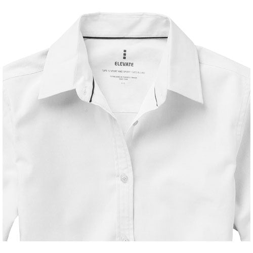 Weiße Vaillant Bluse mit langen Ärmeln, individuell gestaltbar, erhältlich bei Signalshop.de, ideal als Werbeartikel.