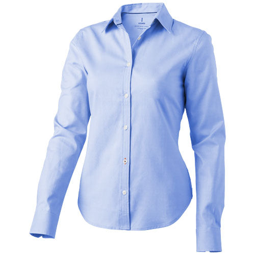 Vaillant langärmlige Bluse in Blau, individuell mit Logo gestaltbar, Signalshop.de Werbeartikel.