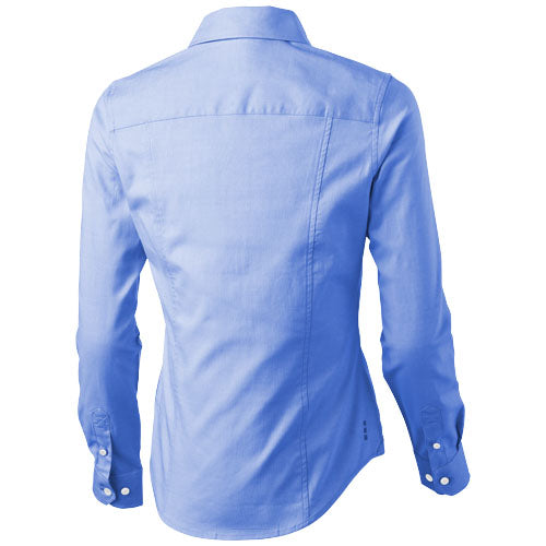 Vaillant langärmlige blaue Bluse aus Baumwolle, individuell mit Logo bedruckbar, bei Signalshop.de; Werbeartikel, Werbegeschenke.
