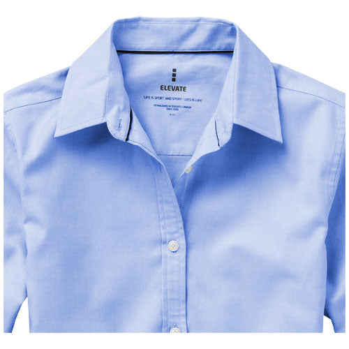 Vaillant langärmlige Bluse in Hellblau, Hemd individuell mit Logo bedruckbar bei Signalshop.de, Werbeartikel