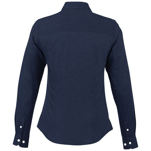 Dunkelblaue Vaillant Bluse mit langen Ärmeln, individuell gestaltbar, erhältlich bei Signalshop.de als Werbegeschenk.