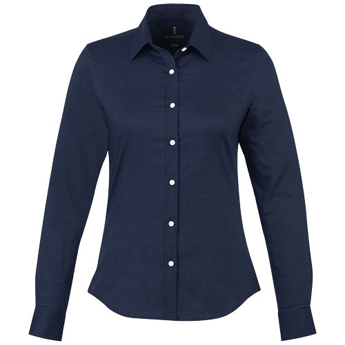 Vaillant langärmlige Bluse in Dunkelblau, individuell gestaltbar, erhältlich bei Signalshop.de; Werbeartikel, Werbegeschenke, Werbemittel, Giveaway.