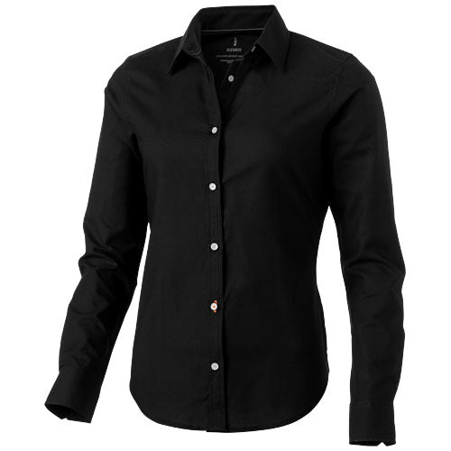 Schwarze Vaillant langärmlige Bluse individuell mit Logo, Signalshop.de Werbeartikel, Werbegeschenke, Werbemittel, Giveaway.