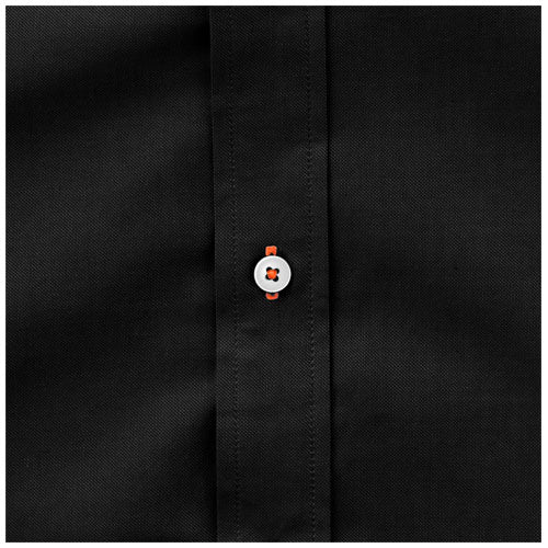 Vaillant langärmlige Bluse in Schwarz mit Knopf, individuell gestaltbar bei Signalshop.de, Werbeartikel