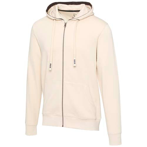 Arora Kapuzensweatjacke in Beige mit Reißverschluss, individuell gestaltbar mit Logo bei Signalshop.de. Werbeartikel, Werbegeschenke.