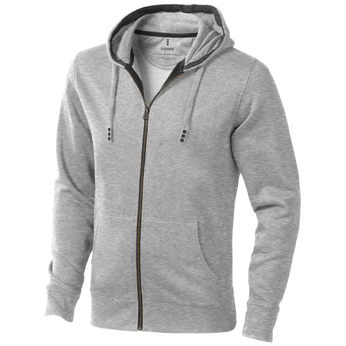 Graue Arora Kapuzensweatjacke fr Herren mit Reißverschluss, individualisierbar auf Signalshop.de fr Werbeartikel, Werbegeschenke.