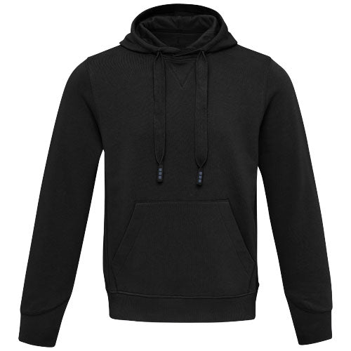 Schwarzer Laguna Unisex Hoodie aus Baumwolle mit Kängurutasche, individuell bedruckbar, Signalshop.de Werbeartikel.