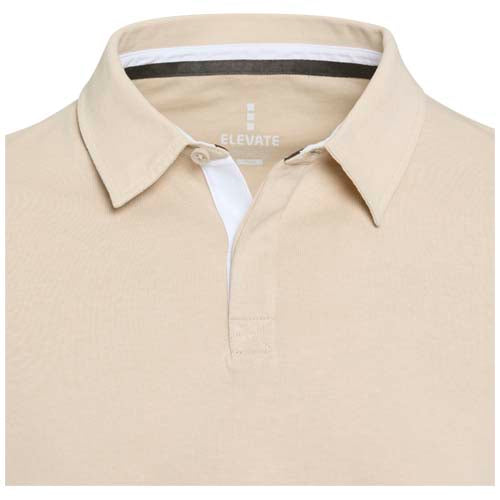 Beiges Clyde Rugby Polo Sweatshirt Unisex aus Bio-Material, individuell gestaltbar, von Signalshop.de, Werbegeschenke.