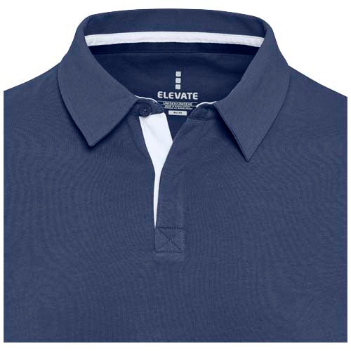 Clyde Rugby Polo Sweatshirt Unisex in Blau, individuell bedruckbar, bio, Signalshop.de Werbeartikel Giveaway.